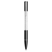 Crystalline ballpoint pen, Black, Rhodium plated by SWAROVSKI