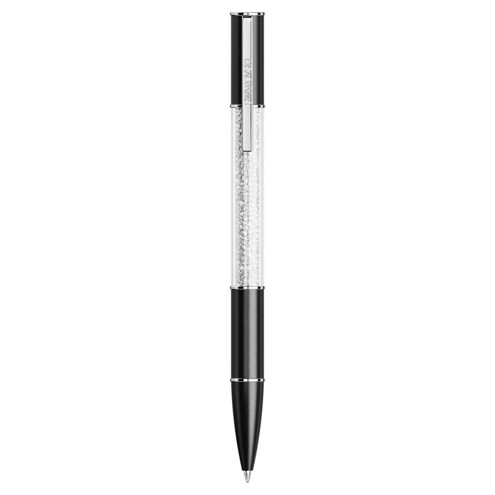 Crystalline Lustre ballpoint pen, Black, Rhodium plated by SWAROVSKI