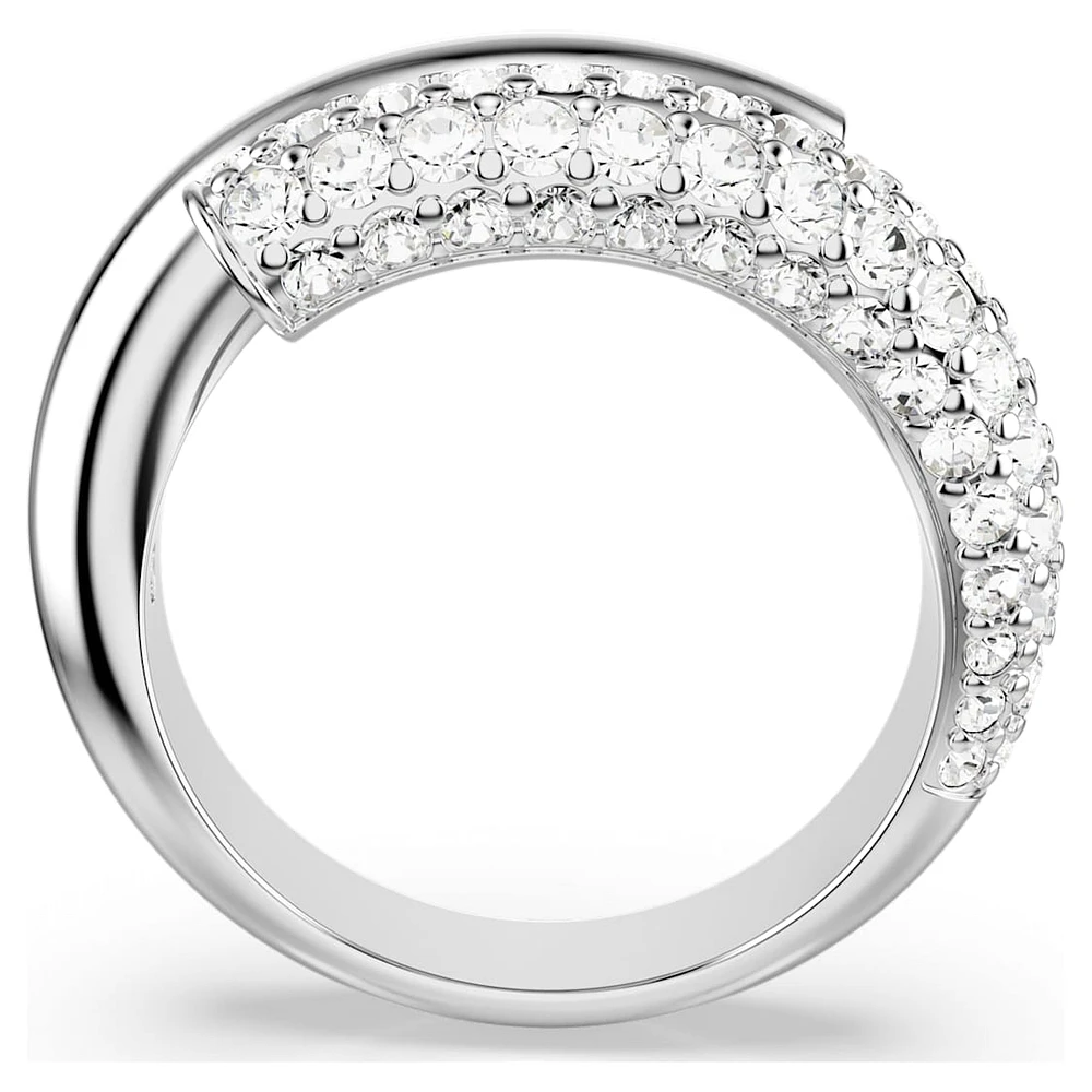 Dextera ring, White, Rhodium plated by SWAROVSKI