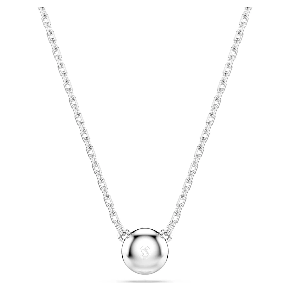Imber pendant, Round cut, White, Rhodium plated by SWAROVSKI