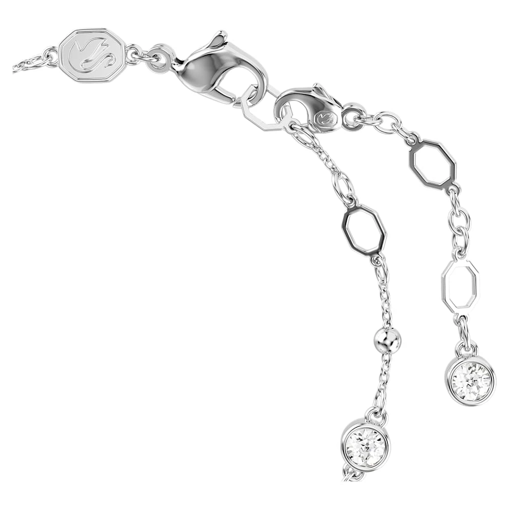 Imber bracelet, Round cut, White, Rhodium plated by SWAROVSKI