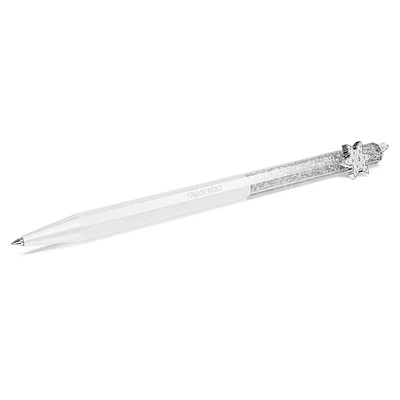 Crystalline ballpoint pen, Octagon shape, Snowflake, White, White lacquered by SWAROVSKI