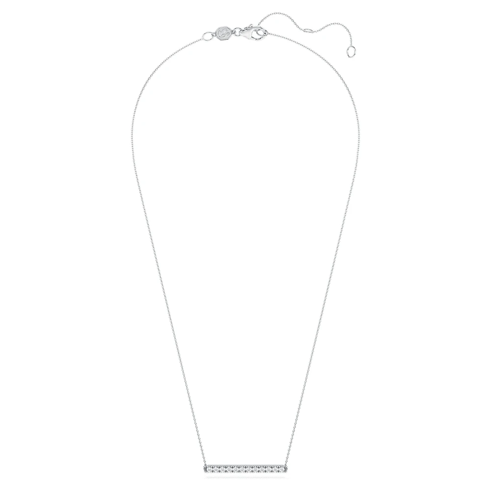 Eternity bar pendant, Lab-grown diamonds 0.5 ct tw, Round shape, 14K white gold by SWAROVSKI