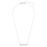 Eternity bar pendant, Lab-grown diamonds 0.5 ct tw, Round shape, 14K white gold by SWAROVSKI