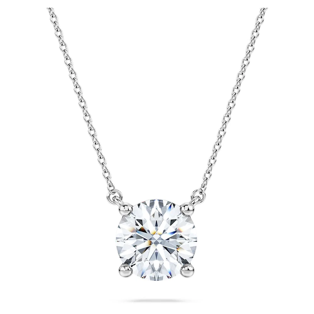 Eternity solitaire pendant, Lab-grown diamonds ct tw, Round shape