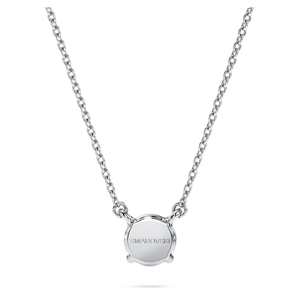 Eternity solitaire pendant, Lab-grown diamonds 0.5 ct tw, Round shape, 14K white gold by SWAROVSKI