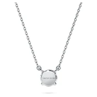 Eternity solitaire pendant, Lab-grown diamonds 0.5 ct tw, Round shape, 14K white gold by SWAROVSKI