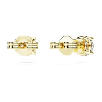Eternity solitaire stud earrings, Lab-grown diamonds 1 ct tw, Round shape