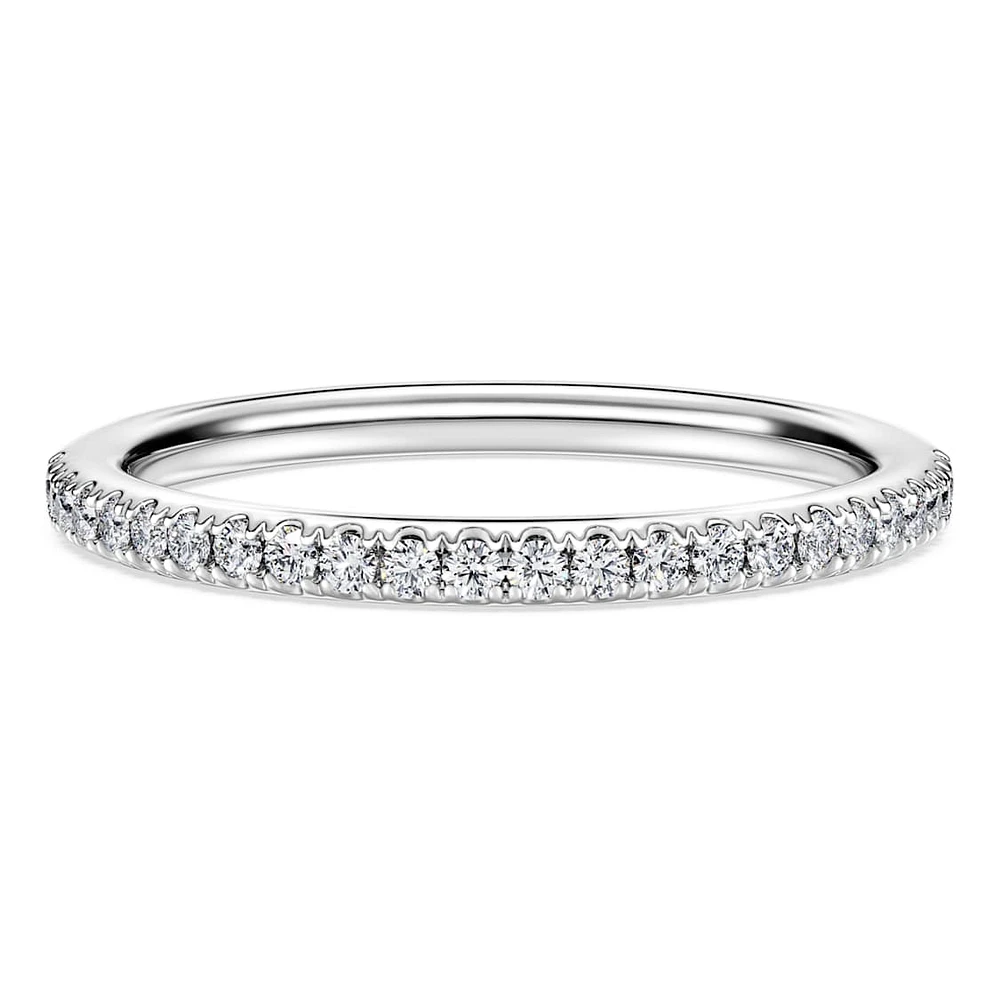 Eternity band ring, Lab-grown diamonds 0.2 ct tw, Round shape, Sterling silver by SWAROVSKI