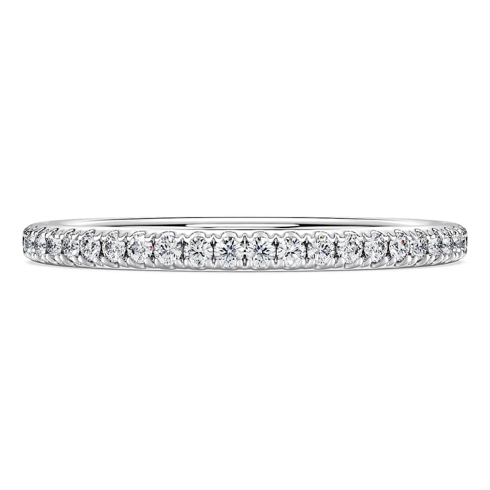 Eternity band ring, Lab-grown diamonds 0.2 ct tw, Round shape, Sterling silver by SWAROVSKI