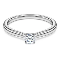 Eternity solitaire ring, Lab-grown diamonds 0.25 ct tw, Round shape, Sterling silver by SWAROVSKI
