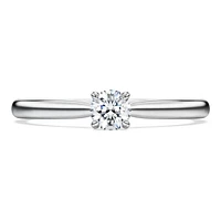 Eternity solitaire ring, Lab-grown diamonds 0.25 ct tw, Round shape, Sterling silver by SWAROVSKI
