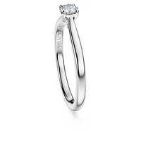 Eternity solitaire ring, Lab-grown diamonds 0.25 ct tw, Round shape, Sterling silver by SWAROVSKI