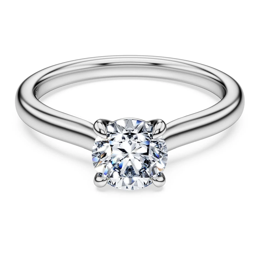 Eternity solitaire ring, Lab-grown diamonds 1 ct tw, Round shape, 14K white gold by SWAROVSKI