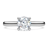 Eternity solitaire ring, Lab-grown diamonds 1 ct tw, Round shape, 14K white gold by SWAROVSKI