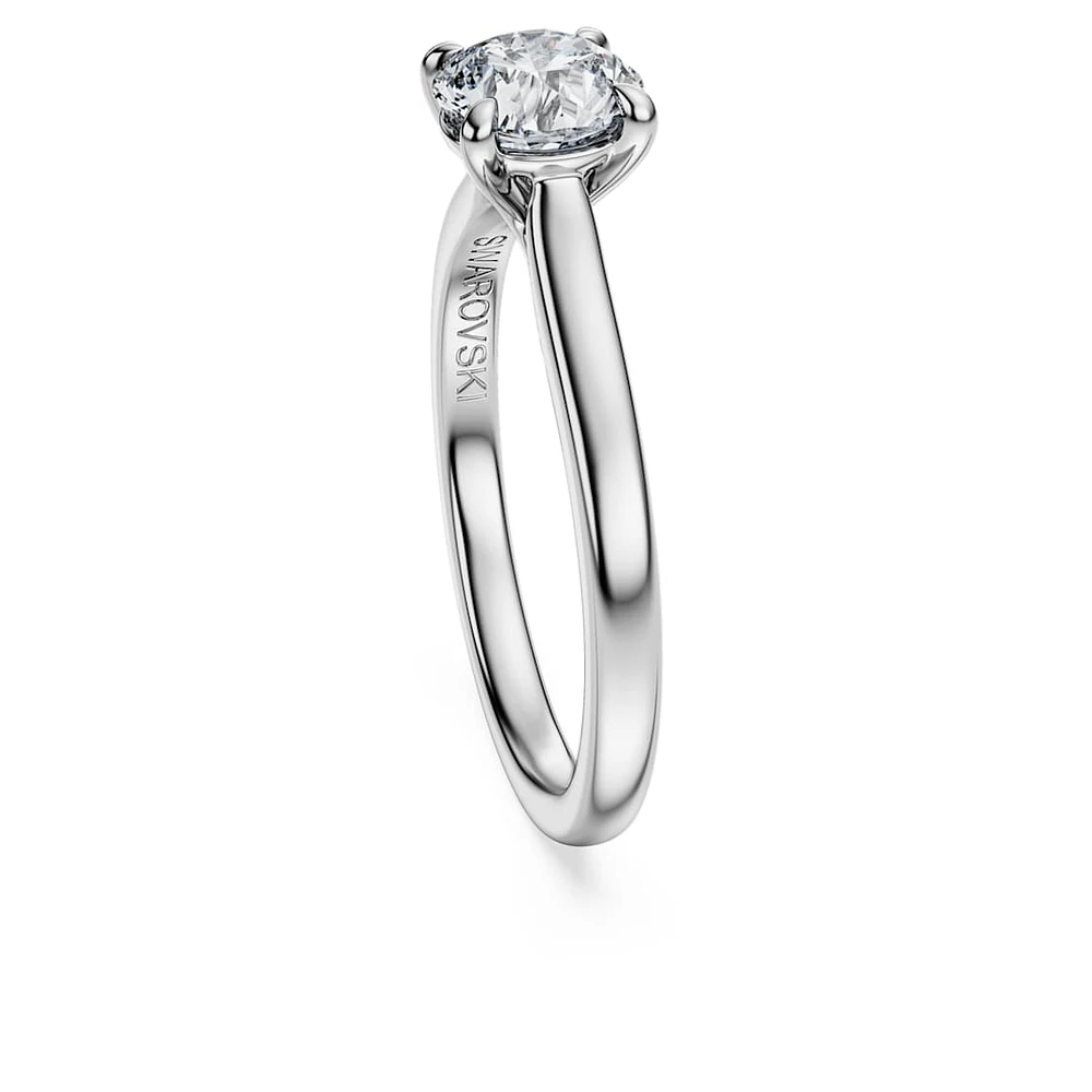 Eternity solitaire ring, Lab-grown diamonds 1 ct tw, Round shape, 14K white gold by SWAROVSKI