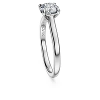 Eternity solitaire ring, Lab-grown diamonds 1 ct tw, Round shape, 14K white gold by SWAROVSKI