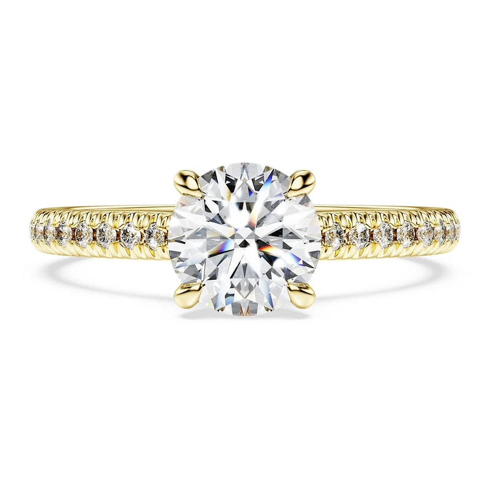Eternity solitaire ring, Lab-grown diamonds ct tw, Round shape
