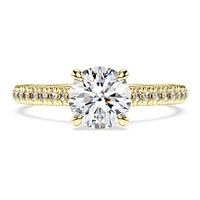 Eternity solitaire ring, Lab-grown diamonds ct tw, Round shape