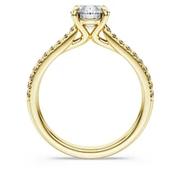 Eternity solitaire ring, Lab-grown diamonds ct tw, Round shape