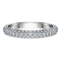 Eternity band ring, Lab-grown diamonds 0.75 ct tw, Round shape, 14K white gold by SWAROVSKI