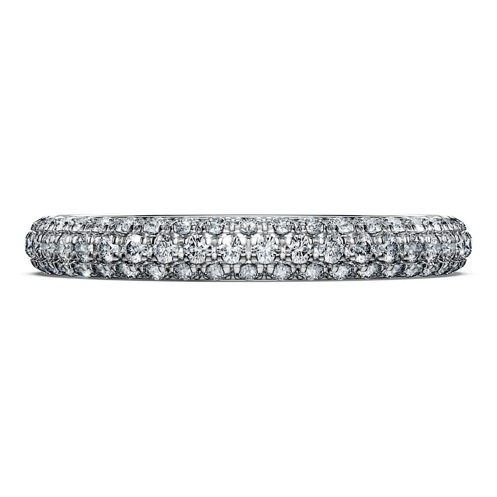 Eternity band ring, Lab-grown diamonds 0.75 ct tw, Round shape, 14K white gold by SWAROVSKI