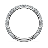 Eternity band ring, Lab-grown diamonds 0.75 ct tw, Round shape, 14K white gold by SWAROVSKI