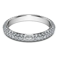 Eternity band ring, Lab-grown diamonds 0.75 ct tw, Round shape, 14K white gold by SWAROVSKI