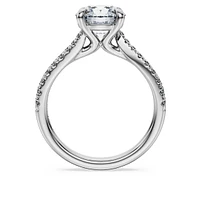 Eternity solitaire ring, Lab-grown diamonds 2.25 ct tw, Round shape, 14K white gold by SWAROVSKI