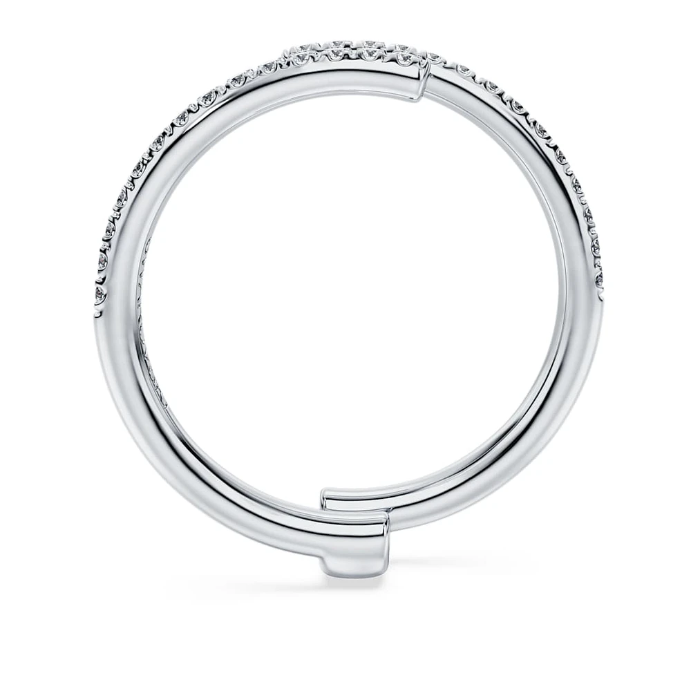 Eternity open band ring, Lab-grown diamonds 0.2 ct tw, Round shape, 14K white gold by SWAROVSKI