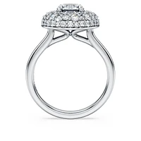 Eternity halo solitaire ring, Lab-grown diamonds 2 ct tw, Round shape, 14K white gold by SWAROVSKI