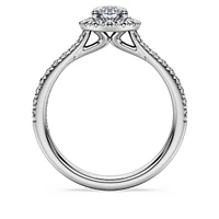 Eternity halo solitaire ring, Lab-grown diamonds ct tw, Round shape