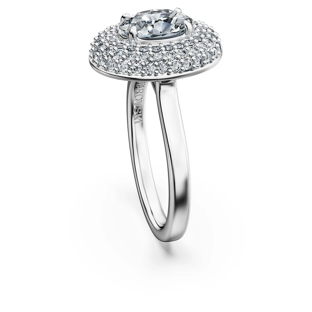 Eternity halo solitaire ring, Lab-grown diamonds 1.5 ct tw, Mixed shapes, 14K white gold by SWAROVSKI