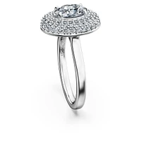 Eternity halo solitaire ring, Lab-grown diamonds 1.5 ct tw, Mixed shapes, 14K white gold by SWAROVSKI