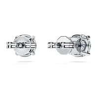 Eternity solitaire stud earrings, Lab-grown diamonds 2 ct tw, Round shape, 14K white gold by SWAROVSKI