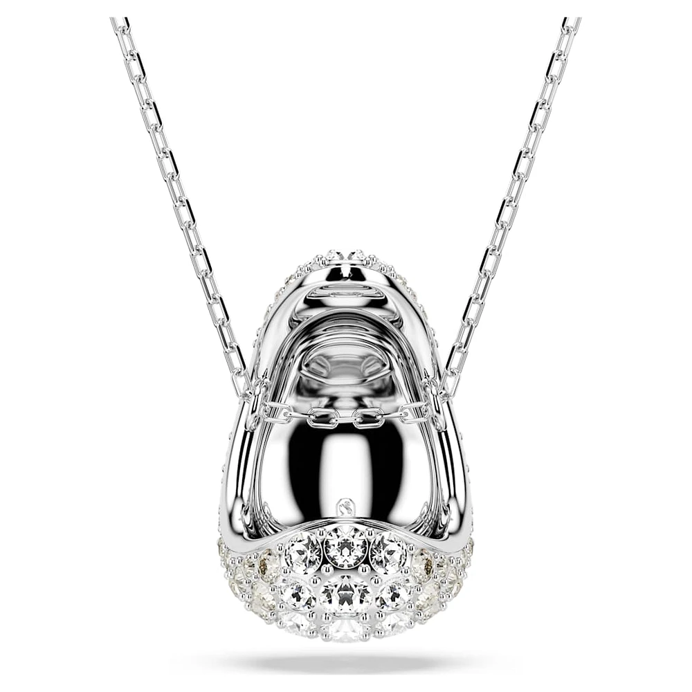 Sublima pendant, Round cut, White, Rhodium plated by SWAROVSKI