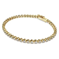 Eternity Tennis bracelet, Lab-grown diamonds 2.5 ct tw, Round shape, 14K yellow gold by SWAROVSKI