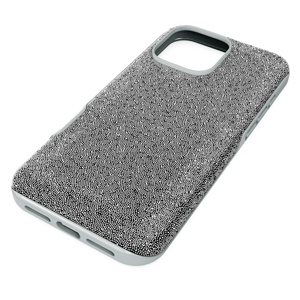 High smartphone case, iPhone® 16 Pro Max, Silver Tone by SWAROVSKI