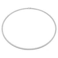 Eternity necklace, Lab-grown diamonds 7 ct tw, Round shape, 14K white gold by SWAROVSKI