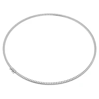 Eternity necklace, Lab-grown diamonds 7 ct tw, Round shape, 14K white gold by SWAROVSKI