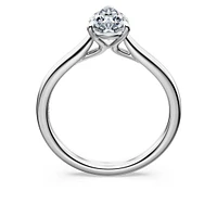 Eternity solitaire ring, Lab-grown diamonds 1 ct tw, Pear shape, 14K white gold by SWAROVSKI