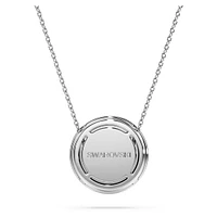 Eternity halo solitaire pendant, Lab-grown diamonds 2 ct tw, Round shape, 14K white gold by SWAROVSKI
