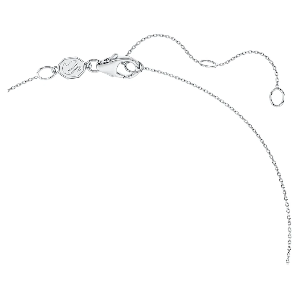 Eternity halo solitaire pendant, Lab-grown diamonds 1 ct tw, Round shape, 14K white gold by SWAROVSKI