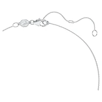 Eternity halo solitaire pendant, Lab-grown diamonds 1 ct tw, Pear shape, 14K white gold by SWAROVSKI