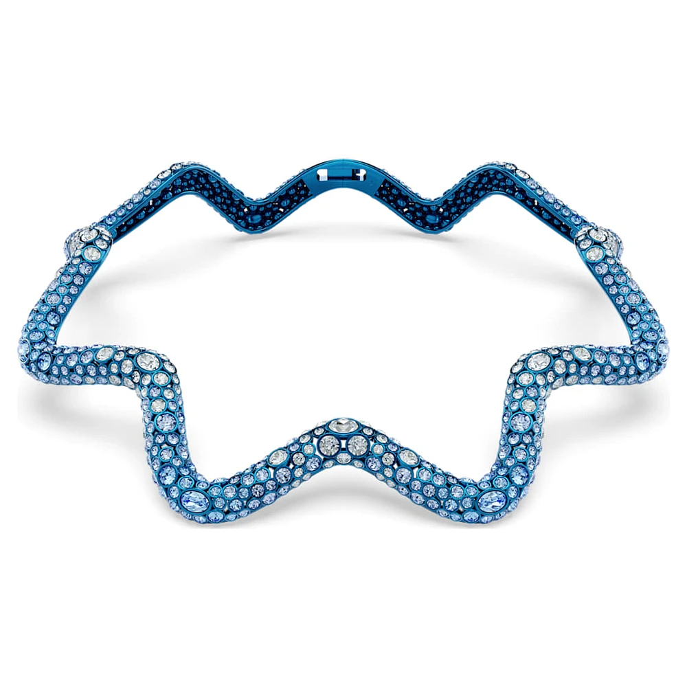 Sublima choker, Mixed cuts, Blue, Blue finish by SWAROVSKI