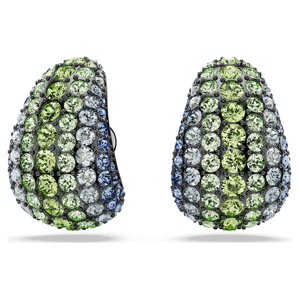 Sublima drop earrings, Round cut, Small, Multicoloured, Ruthenium plated by SWAROVSKI