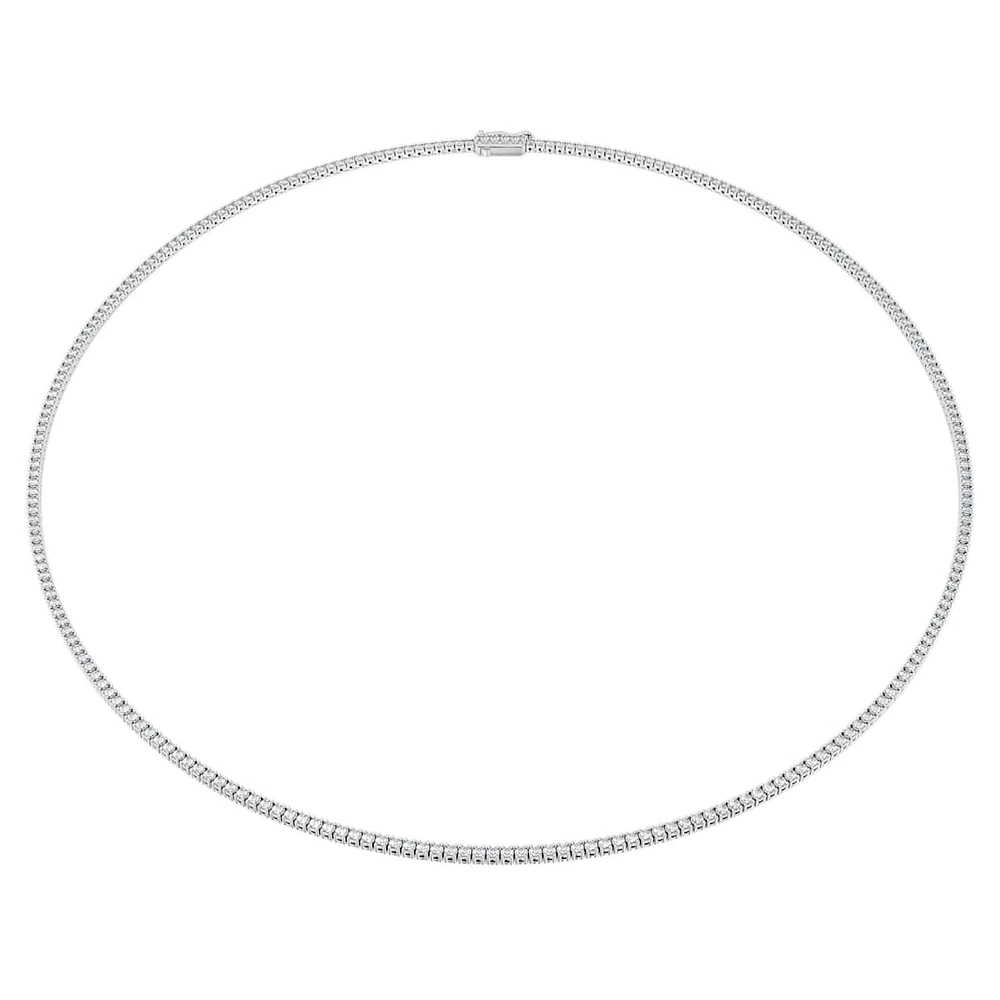 Eternity Tennis necklace, Lab-grown diamonds 3 ct tw, Round shape, 14K white gold by SWAROVSKI