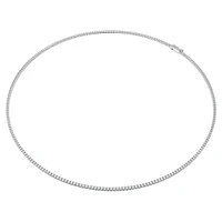 Eternity Tennis necklace, Lab-grown diamonds 3 ct tw, Round shape, 14K white gold by SWAROVSKI