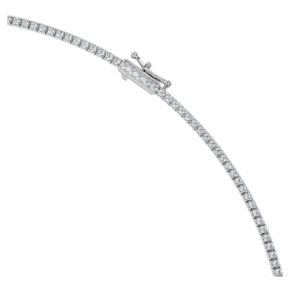 Eternity Tennis necklace, Lab-grown diamonds 3 ct tw, Round shape, 14K white gold by SWAROVSKI