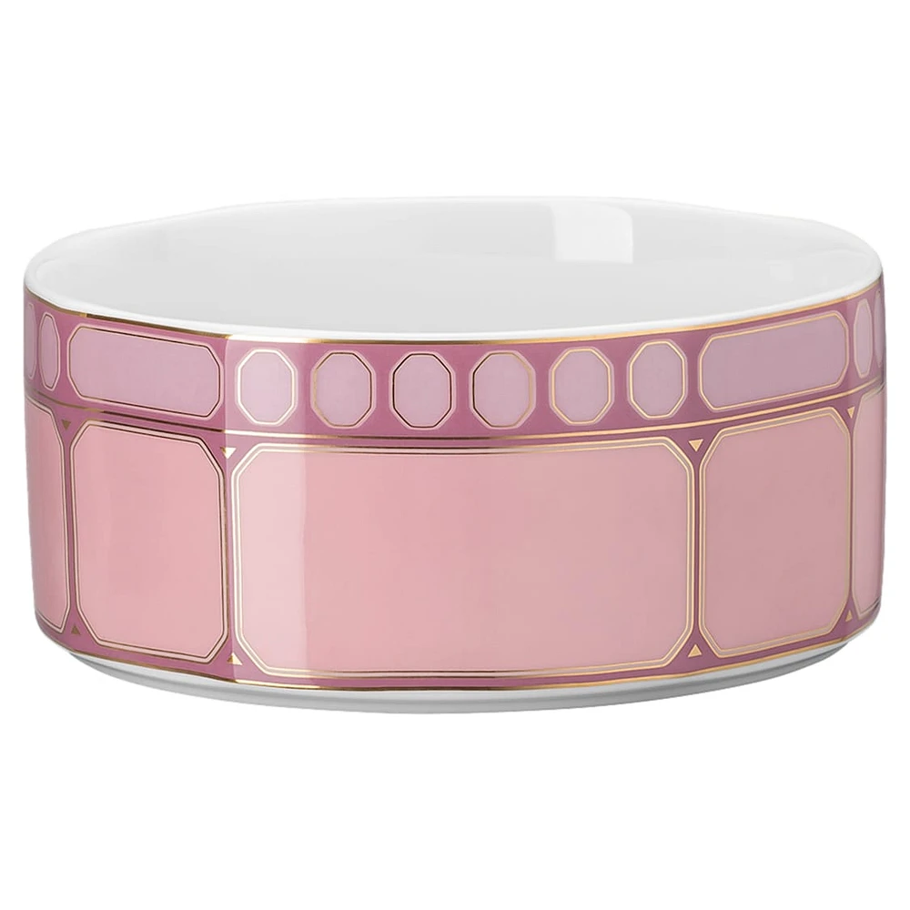 Signum cereal bowl, Porcelain, Pink by SWAROVSKI